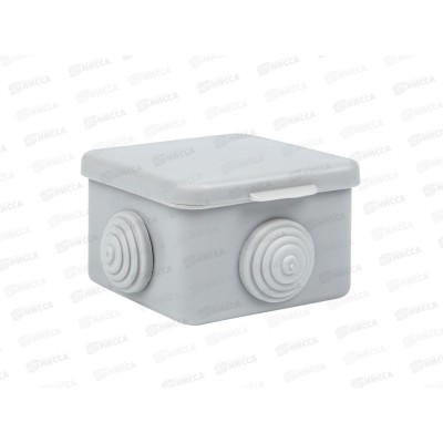 Коробка распределительная КМР-030-036 с крышкой пылевлагозащитная 65*65*50мм 4 ввода, серая *150 Коробка распределительная КМР-030-036 с крышкой пылевлагозащитная 65*65*50мм 4 ввода, серая *150