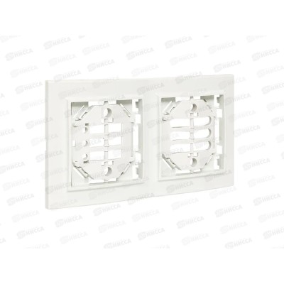 Рамка EKF Минск 2-местная вертикальная, белая, 312-10 Рамка EKF Минск 2-местная вертикальная, белая, 312-10