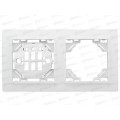 Рамка EKF Минск 2-местная горизонтальная, белая, 302-10