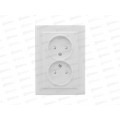 Розетка EKF Минск двойная СП 10А з/ш, белая EKF