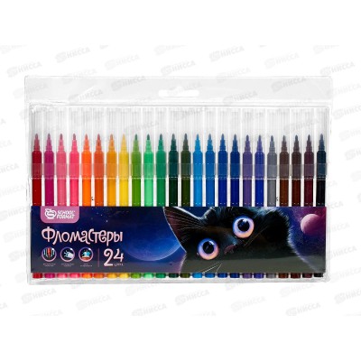 Фломастеры 24цв. schoolФОРМАТ Микс для девочек. смыв. ФЛ24-МДВ *24