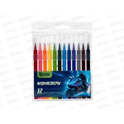 Фломастеры 12цв. schoolФОРМАТ Микс для мальчиков ФЛ12-ММК *24/192 Фломастеры 12цв. schoolФОРМАТ Микс для мальчиков ФЛ12-ММК *24/192