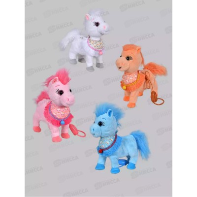 Лошадка Луна 30см, 4 цвета механическая, 058D-7476D, Vulpes, 470007 гб