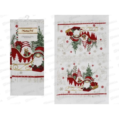 Полотенце кухонное махровое 38х63см "Рождественские гномы" хлопок, PVT06001 АТМ