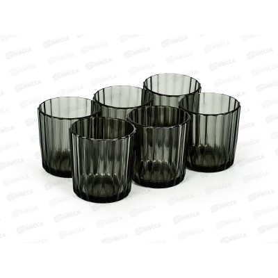 Набор стаканов Мистерия графит 24с2392 250мл 6шт. *6