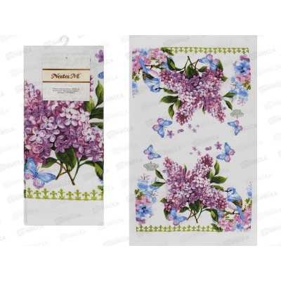 Полотенце кухонное махровое 38х63см &quotЦветущая сирень&quot хлопок, PVT06001   АТМ