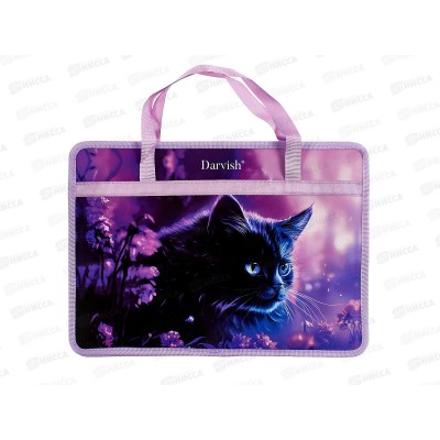 Папка дет. А4 с ручками Darvish Волшебный кот, DV-14113-17*20