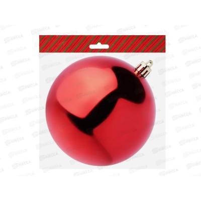 Шар 10см красный пластик 372-592 г