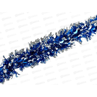 Мишура, 9см. х 2м., AL-13633 синий+белый  *600