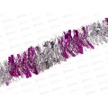 Мишура 002015 луксор 9см х 2м. сирень-серебро, AL-3358 *200