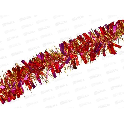 Мишура 002015 классика 9см х 2м. фуксия-красный  AL-3340 *1200