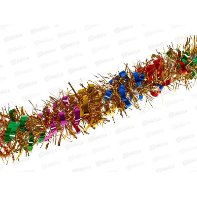 Мишура, 8см х 2м, AL-3331 золото ассорти  *200