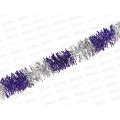 Мишура 002015 змейка с переливом  5смх2м. фиолет+серебро, AL-3344, *800
