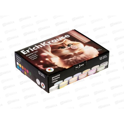 Гуашь EK Prima cat 12цв. по 17мл. 65193 *18