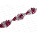 Мишура 002015 парабола разноцветная  9см х 2м фиолет./серебро, AL-3328 *400