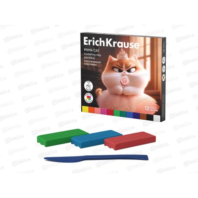 Пластилин 12цв 192г EK Prima cat, к/у, 65197 *7/28 Пластилин 12цв 192г EK Prima cat, к/у, 65197 *7/28