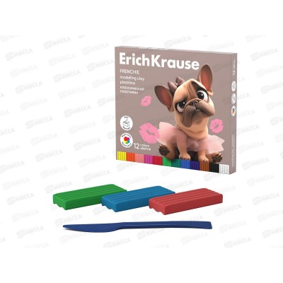 Пластилин 12цв 192г EK Frenchie, к/у, 65199*7/28 Пластилин 12цв 192г EK Frenchie, к/у, 65199*7/28