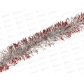 Мишура, 10см. х 2м., AL-3362 красный/серебро *300