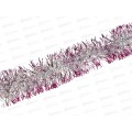 Мишура, 10см. х 2м., AL-3362 малиновый/серебро *300
