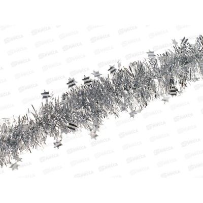 Мишура 002015 5см х 2м , AL-8016, серебро *600