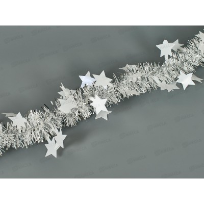 Мишура, 3см. х 2м., AL-8014 серебро *400