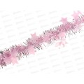 Мишура, 3см. х 2м., AL-8014 розовый *400