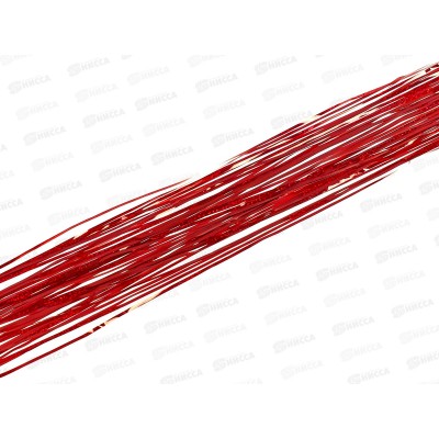 Дождь новогодний 1,5м голограмма тонкий, красный, AL-25014 *1200