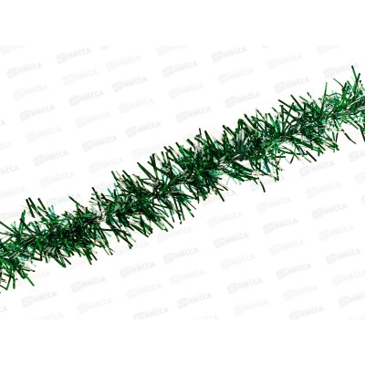 Мишура 002015 5см х 2м, AL-3154 светло-зеленый с белым концом*400