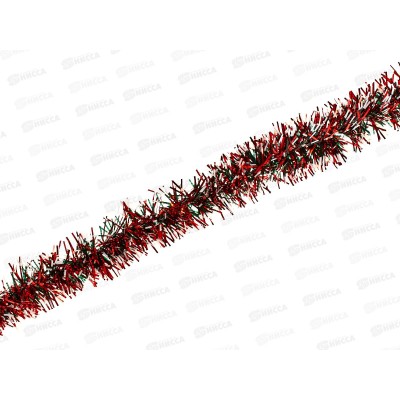 Мишура 002015 5см х 2м, AL-3154 красный с белым концом*400