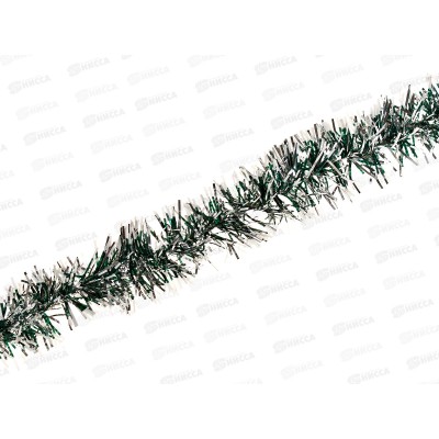 Мишура 002015 5см х 2м, AL-8102, зеленый с белым концом*600