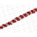 Мишура 002015 4см х 2м, AL-8106 красный+серебро *400