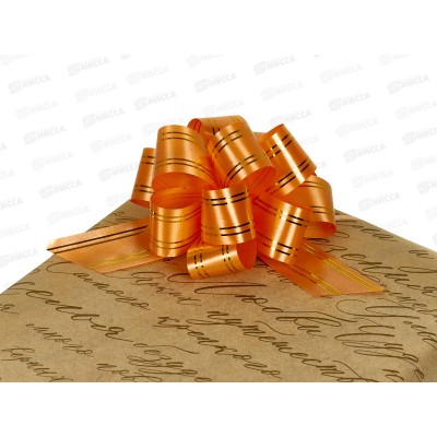 Бант подарочный &quotStilerra&quot BOWP-3MS  10,5см 05 оранжевый  *10