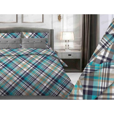 Комплект постельного белья 2,0сп бязь с европростыней №167 Лондон Бирюзовый
