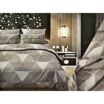 Комплект постельного белья1,5сп бязь 284 Галактика шоколад