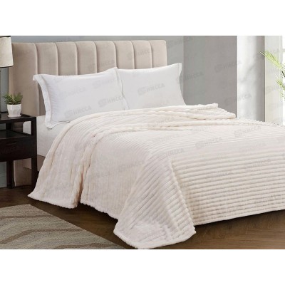 Плед Велсофт 150*200 007 MARE Полоска Молочный Плед Велсофт 150*200 007 MARE Полоска Молочный