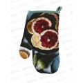 Рукавица 26*18 стеганная Цитрусовая симфония