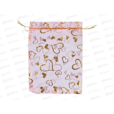 Мешочек подарочный &quotStilerra" BAGO-3D  15 х 20см 04 розовый  *10