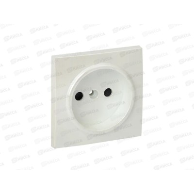Лицевая панель розетки Валенсия 1-местной б/з 10 А жемчуг с защ. штор. EKF PROxima