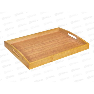 Поднос прямоугольный 40*28*3,5см бамбук с ручками 10013-5 *10 Поднос прямоугольный 40*28*3,5см бамбук с ручками 10013-5 *10