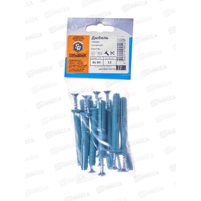 Дюбель-гвоздь, потайной бортик РОССИЯ 8*60 12шт SR Дюбель-гвоздь, потайной бортик РОССИЯ 8*60 12шт SR