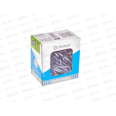 Шуруп-костыль 4,0*50 коробка с окном 100шт SteelRex Шуруп-костыль 4,0*50 коробка с окном 100шт SteelRex