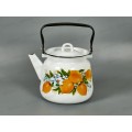 Чайник 3,5л декоративный сферический Белый/черный рябчик с петлей С2716.Р *4 Чайник 3,5л декоративный сферический Белый/черный рябчик с петлей С2716.Р *4