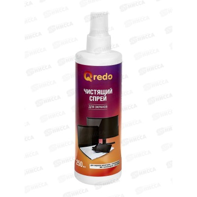 Спрей QREDO чистящий для всех типов экранов и мониторов и для пластиковых поверхностей 250мл, 41-4593