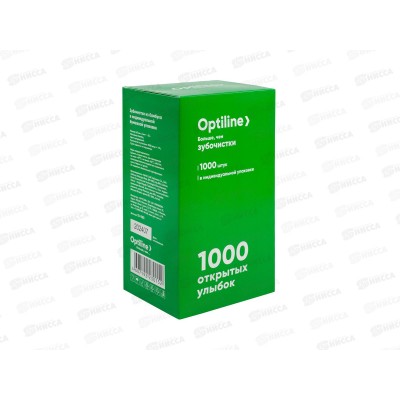 Зубочистки Optiline 1000шт в бум. инд. уп. бамбук, 10-1183  *36