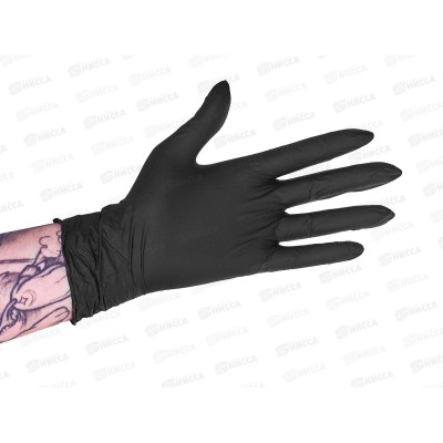 Перчатки Optiline нитриловые черные L, 27-2663 *100/1000