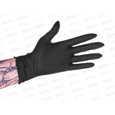 Перчатки Optiline нитриловые черные M, 27-2662 *100/1000