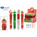 Ручка авт. BASIR 10-х цв. детская "Новогодние" ассорти МС-7709 *36