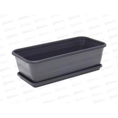 Ящик 390*195*120 (Интерм) с/п графитовый *30 ДЕКОР