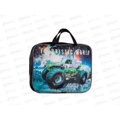 Папка на молнии BEIFA Монстр трак А4 широка, с ручками  А4-7С141 *1/25