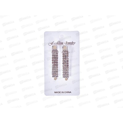 Заколка "Уточка" стразы 3 ряда №3321 (уп 2шт)